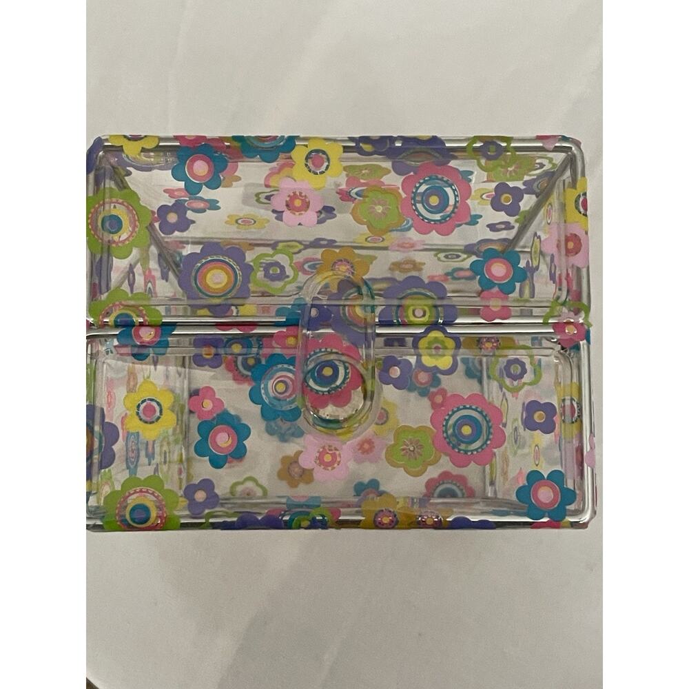 Caboodles Y2K Flower Power Takeout Box Purse Novelty Bag Acrylic Makeup Case - Picture 6 of 11